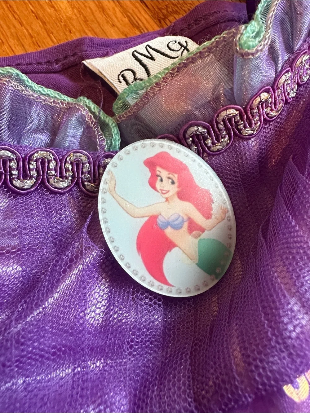 Girls Ariel Purple and Aqua Mermaid Costume Dress with Shimmer